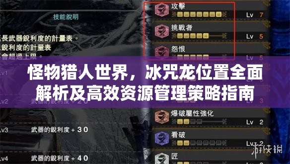 怪物猎人世界，冰咒龙位置全面解析及高效资源管理策略指南
