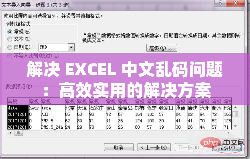 解决 EXCEL 中文乱码问题：高效实用的解决方案