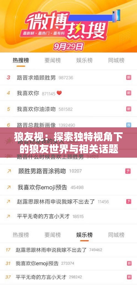 狼友视：探索独特视角下的狼友世界与相关话题