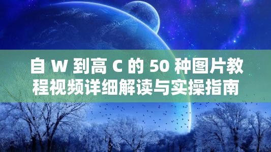 自 W 到高 C 的 50 种图片教程视频详细解读与实操指南
