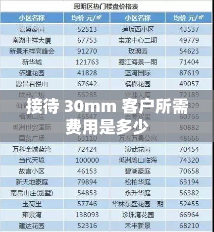 接待 30mm 客户所需费用是多少