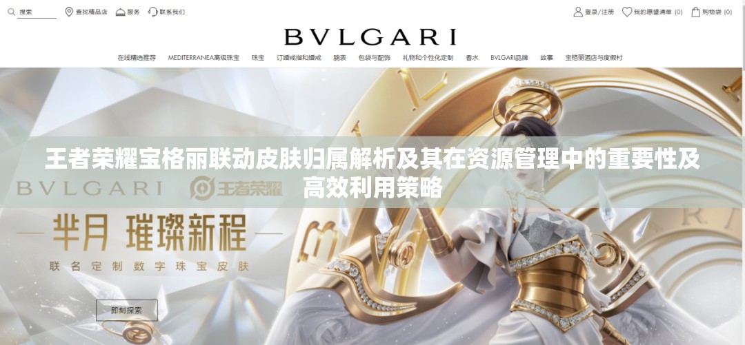 王者荣耀宝格丽联动皮肤归属解析及其在资源管理中的重要性及高效利用策略