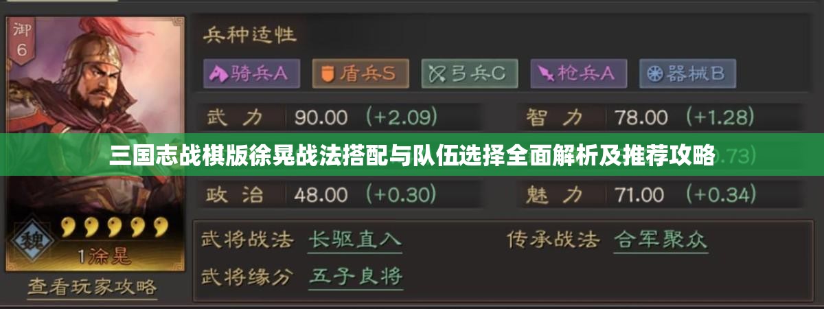 三国志战棋版徐晃战法搭配与队伍选择全面解析及推荐攻略