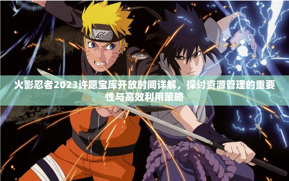 火影忍者2023许愿宝库开放时间详解，探讨资源管理的重要性与高效利用策略