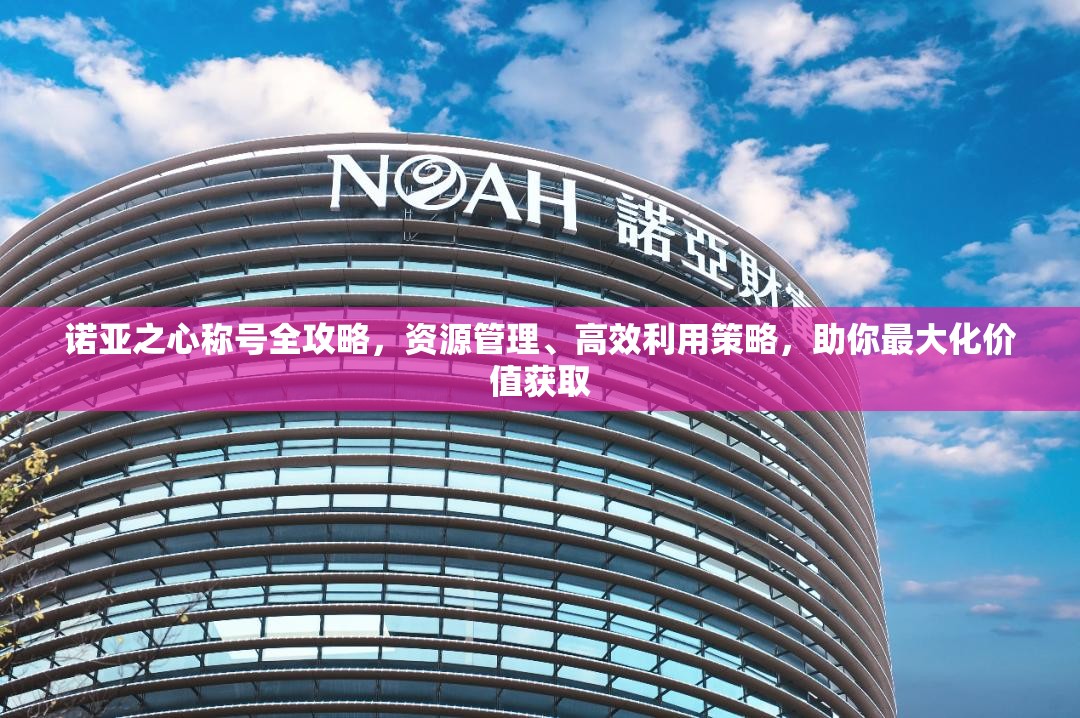 诺亚之心称号全攻略，资源管理、高效利用策略，助你最大化价值获取